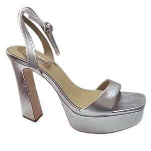 Badgley Mischka Caia Square Toe High Heel Platform Women Sandals Size 9